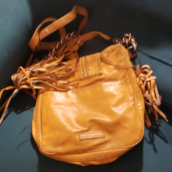 Vintage bcbg mustard messenger bag - Picture 2 of 4